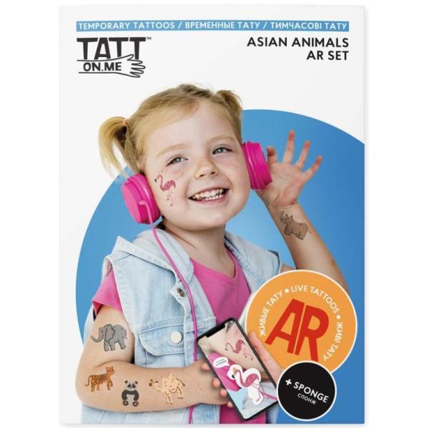 TATTonMe Živé tetovačky pro děti Asijská zvířata