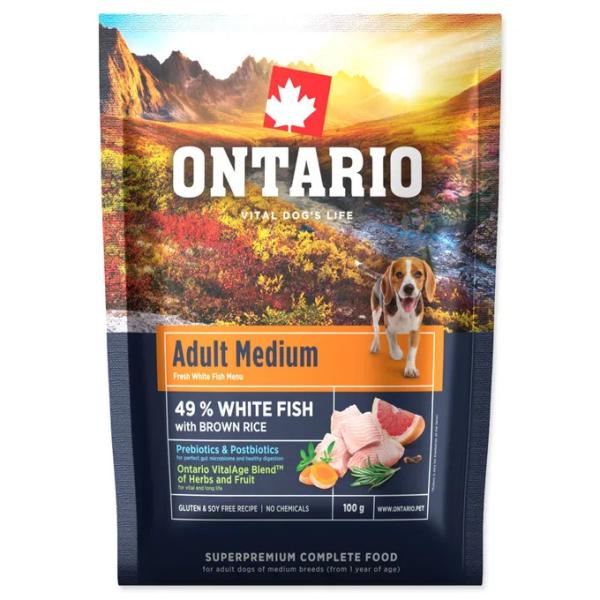 Vzorek Ontario Adult Medium Fish & Brown Rice 0,1kg
