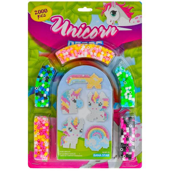Unicorn sada zažehlovacích korálků 2000ks + 5 předloh