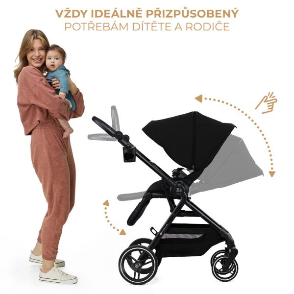 KINDERKRAFT SELECT Kočárek sportovní Yoxi Pure Black (obrázek 8)