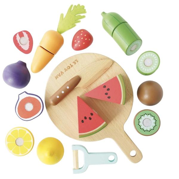 Le Toy Van Krájecí ovoce a zelenina s deskou