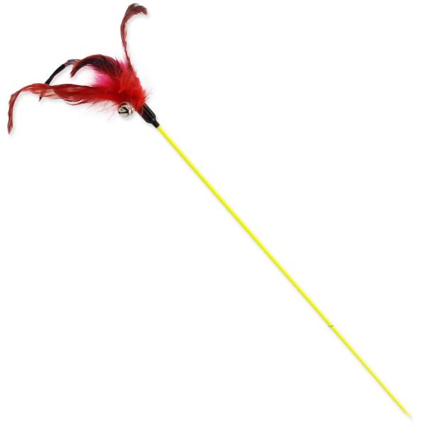 Hračka Magic Cat palička s peříčky a rolničkou 17cm+49cm 24ks