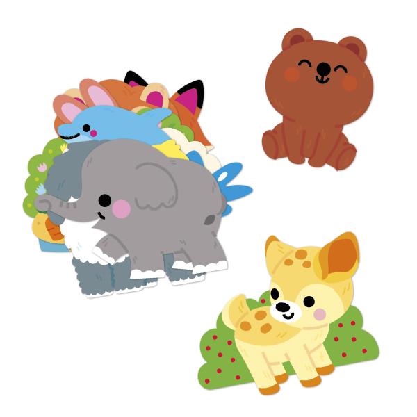 Janod Stickers Velké samolepky Zvířátka 50 ks od 18 měsíců (obrázek 5)