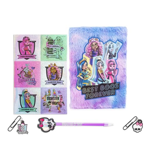 Monster High - diario di peluche con adesivi