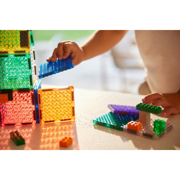 Cleverclixx Magnetická stavebnice Brick Tiles Pack Intense – 16 ks (obrázek 8)