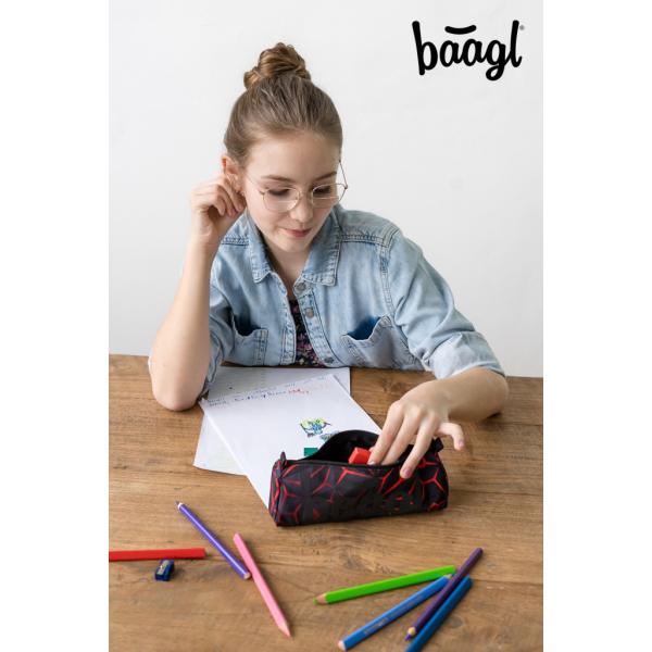 Študentský obal BAAGL Red Polygon