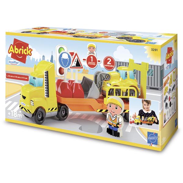 Abrick Stavební auto 32 cm s bagrem (obrázek 3)