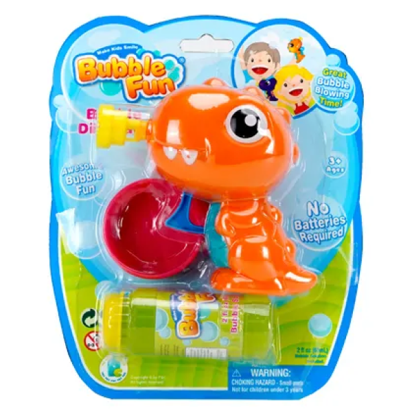 Bubble Fun Bublifuk Dinosaurus s náplní 60 ml – oranžový