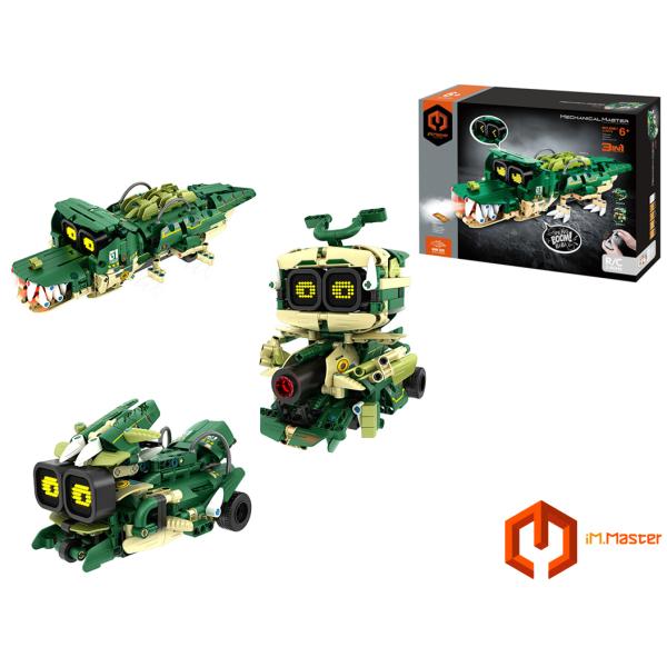 iM.Master Stavebnice robot krokodýl 3v1 RC na dálkové ovládání 34,3×14,5×8 cm