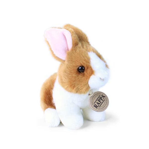 Plyšový králík bílo-hnědý sedící 16 cm ECO-FRIENDLY (obrázek 4)