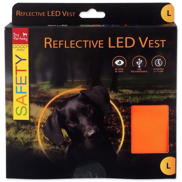 Gilet Dog Fantasy LED Riflettente Ricaricabile L