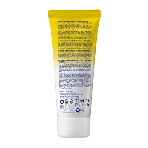 CHICCO Krém dětský na opalování s minerály SPF50+ 75ml, 0m+