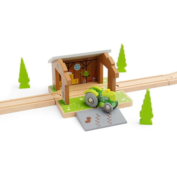 Bigjigs Rail Stodola na kolejích