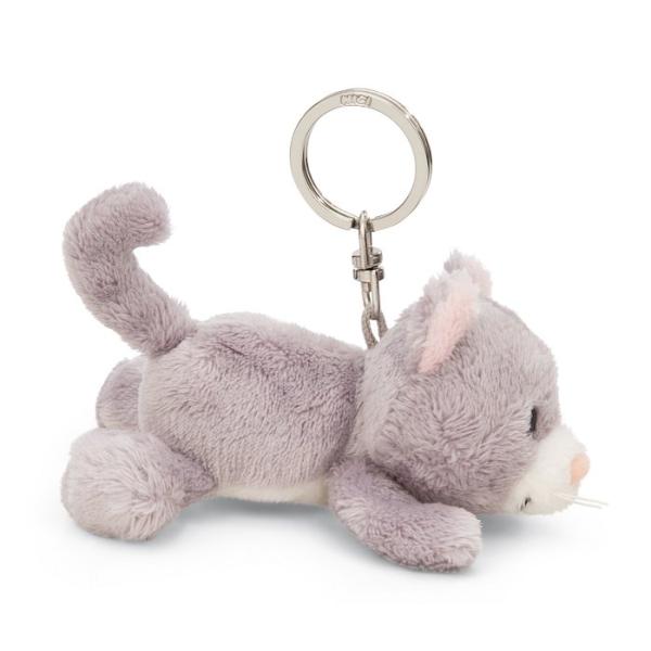 NICI klíčenka Kočka šedá 10cm, ležící GREEN