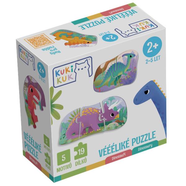 KukiKuk 80006 Veľké puzzle Dinosaury