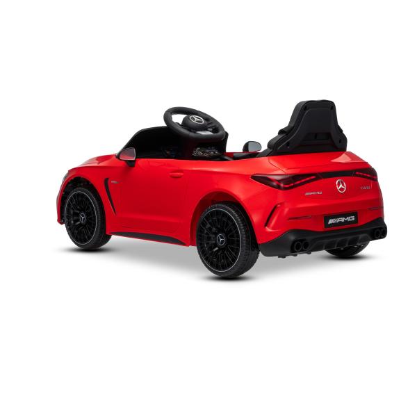 Elektrické autíčko Mercedes CLE 12V s pohonem zadních kol, červené, Jednomístné, Lítio