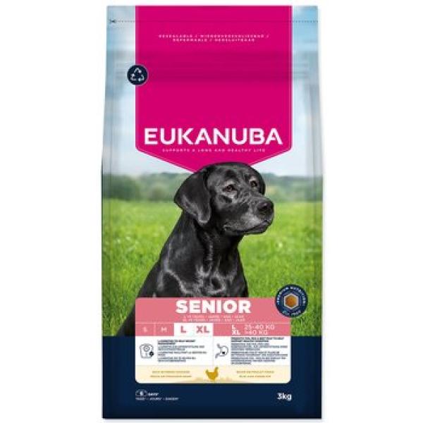 Krmivo EUKANUBA Senior Large bohaté na čerstvé kuře 3 kg