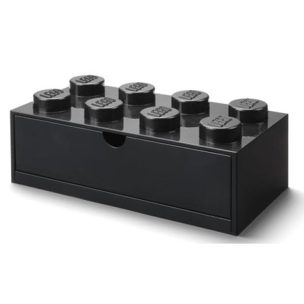 LEGO® stolný box 8 so zásuvkou čierna 316 x 158 x 113 mm