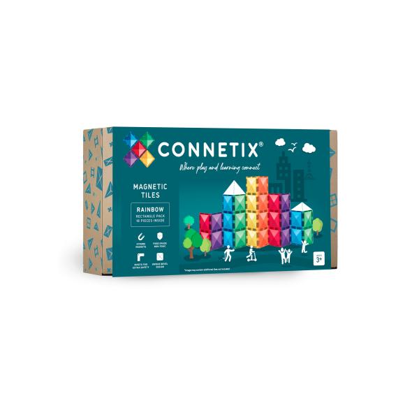 CONNETIX® Rainbow Rectangle Pack 18 pc magnetická stavebnica 18 ks