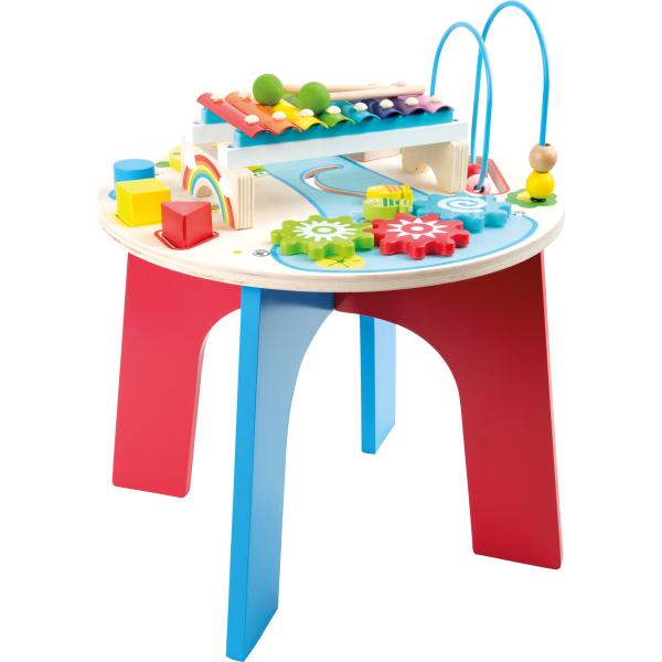 Small Foot Drevený motorický muzikálny stôl 2v1