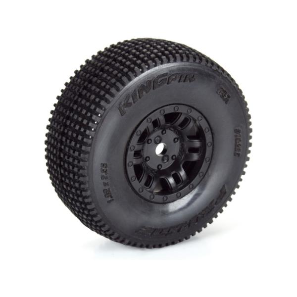 Pro-Line koleso 1:16, pneu King Pin, disk čierny H12mm (4): Mojave Grom