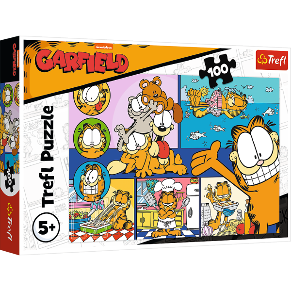 Trefl Puzzle 100 Lenivý Garfield