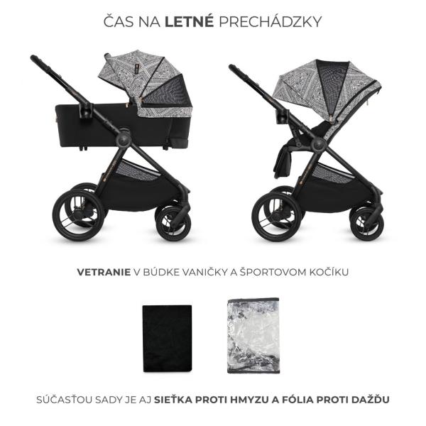 KINDERKRAFT Kočárek kombinovaný Nea 2 2v1 Lunar Black Bizuu (obrázek 8)