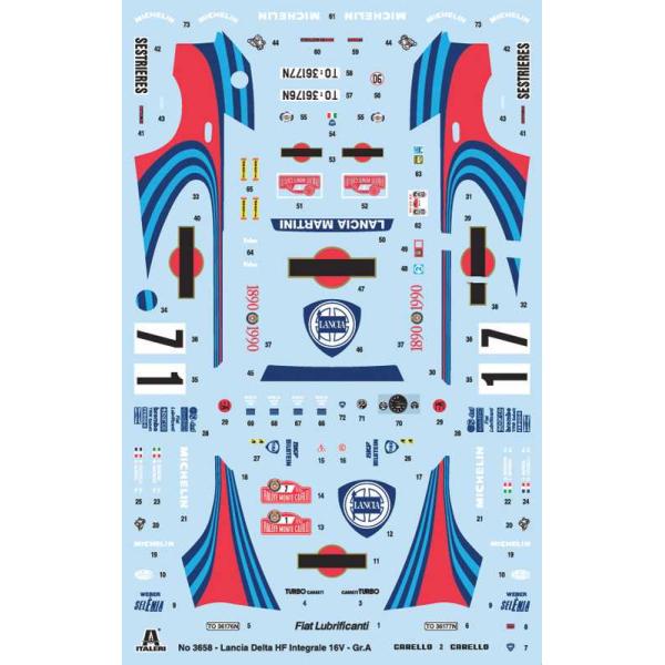 Model Kit auto 3658 - Lancia Delta HF Integrale (1:24) (obrázek 10)