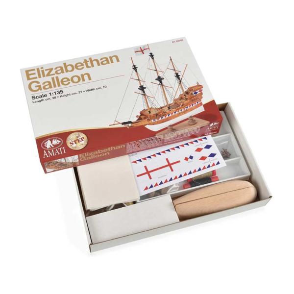 AMATI Elizabethan galeóna 1:135 First step kit (obrázek 7)