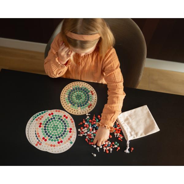 BS Toys Mozaika s dřevěnými kolíčky