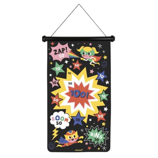 Janod Magnetický terč so šípkami bez hrotov Superhrdinovia