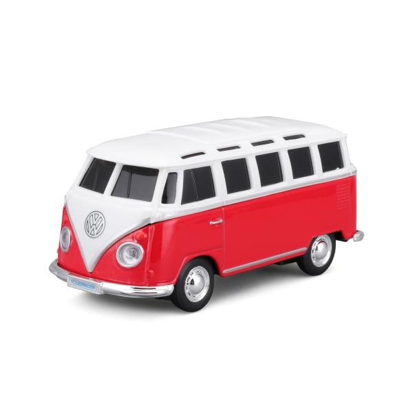 Maisto RC - DIE-CAST METAL so svetlami, Volkswagen Van Samba, 1:41, 2,4 GHz, USB, XTR, Blu