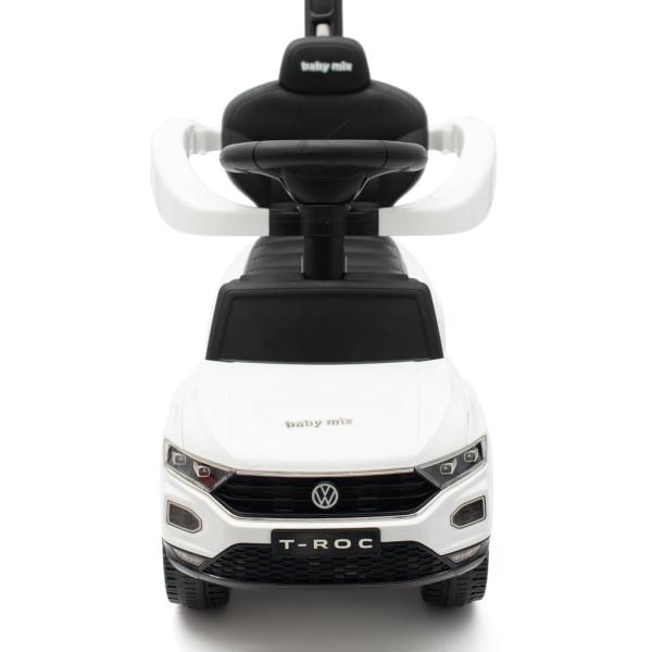 Dětské odrážedlo s vodicí tyčí Baby Mix VOLKSWAGEN T-ROC bílé (obrázek 4)
