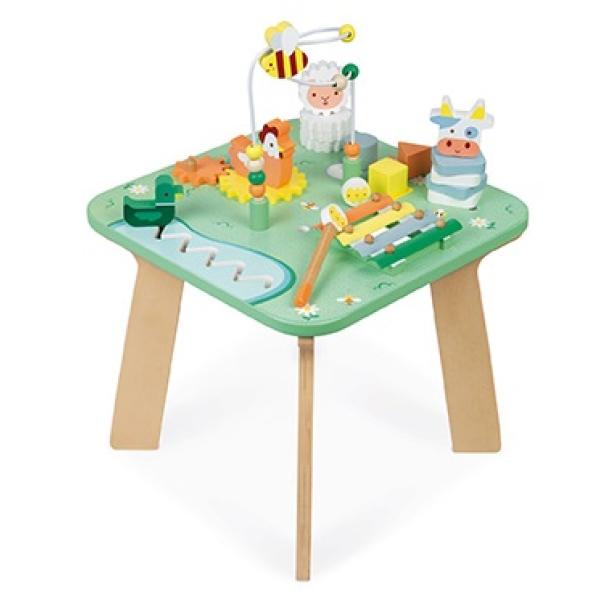 Janod Drevený motorický stolík Lúka s aktivitami
