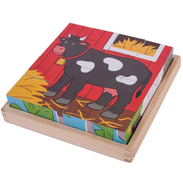 Bigjigs Toys Obrázkové kostky farma (obrázek 4)
