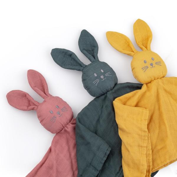 PETITE&MARS Mazlíček bambusový mušelinový Hugo Misty Green 0m+ (obrázek 4)