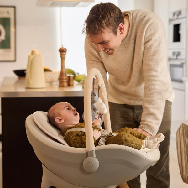 KINDERKRAFT Jídelní židlička a lehátko Fini Up 2v1 Grey