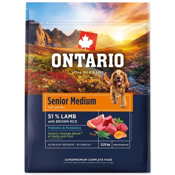 Krmivo Ontario Senior Medium Lamb & Brown Rice 2,25kg