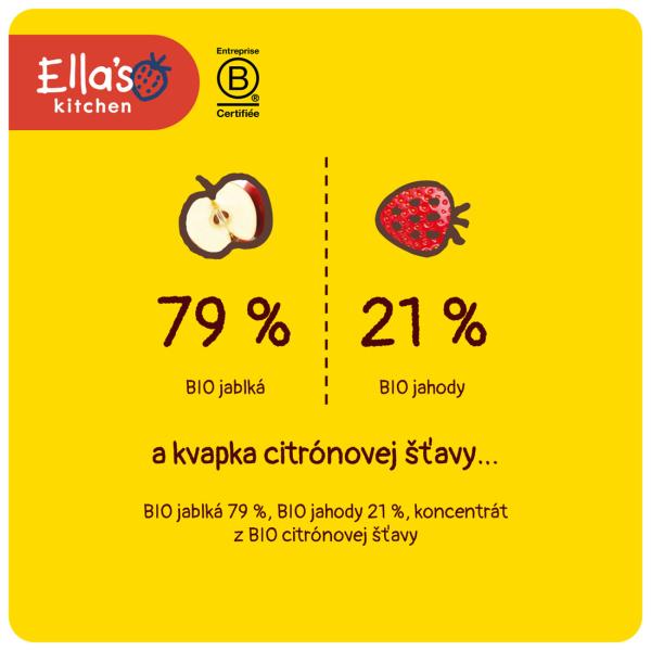 Ella's Kitchen BIO Jahoda a jablko (120 g) (obrázek 3)