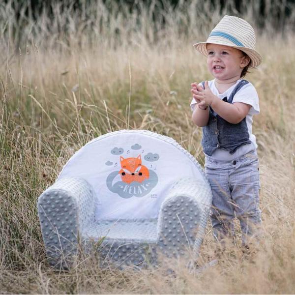 Dětské křeslo z Minky New Baby Liška šedé (obrázek 11)