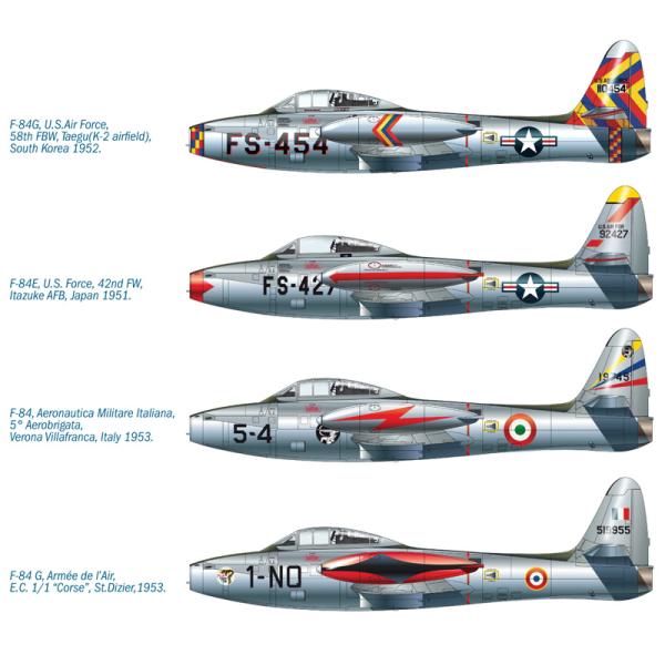 Model Kit letadlo 1321 - F/84G THUNDERJET(1:72) (obrázek 3)