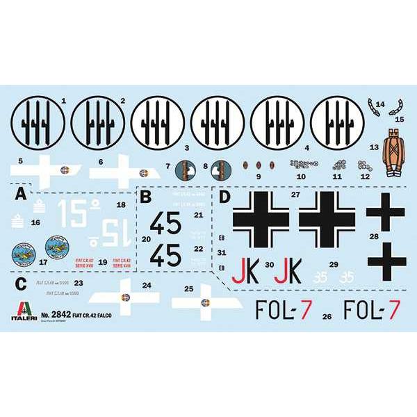Model Kit letadlo 2842 – FIAT CR.42 Falco Assault/Night Fight (1:48)