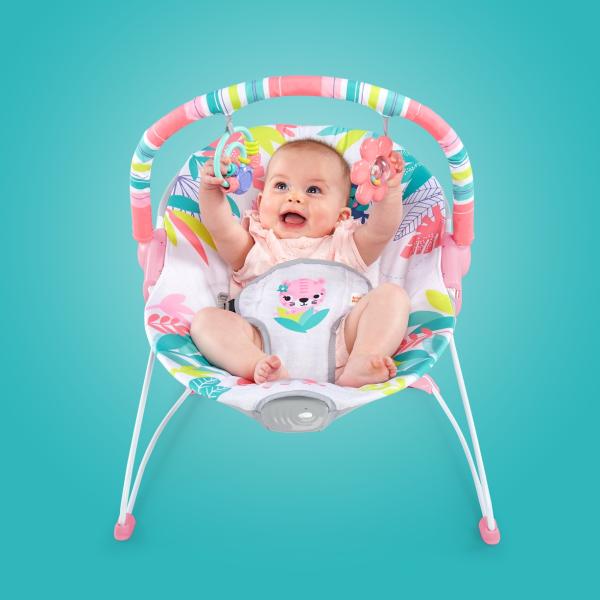 BRIGHT STARTS Lehátko vibrující Flamingo Vibes ™ 0m +, do 9kg (obrázek 8)