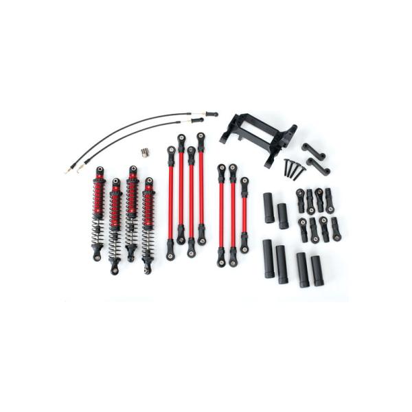 Traxxas konverzná sada vyššieho zdvihu kolies červená: TRX-4