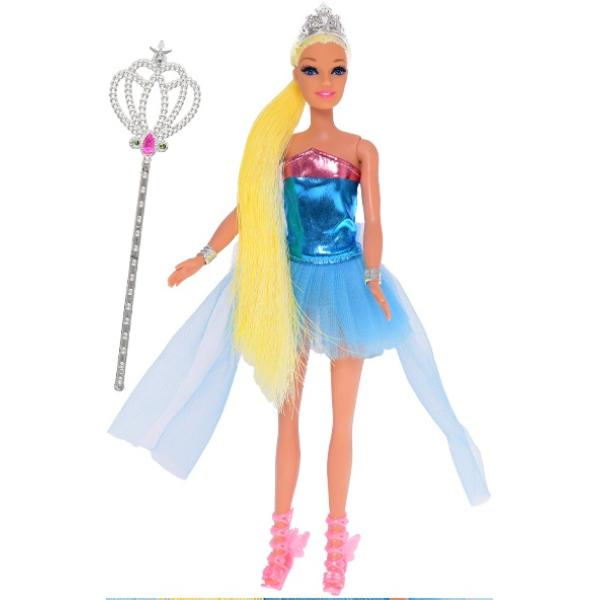 Muñeca de 29 cm con cabello que cambia de color y accesorios