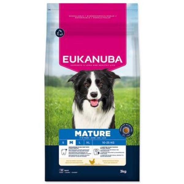 Krmivo EUKANUBA Mature Medium bohaté na čerstvé kuře 3 kg