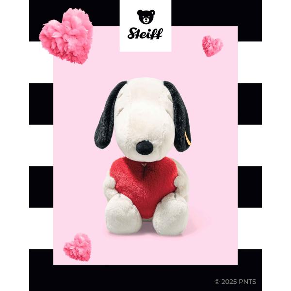 STEIFF Friends Snoopy Love, bílá plyšová hračka (obrázek 6)