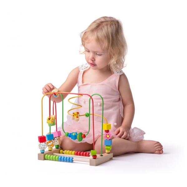 Woody Motorický labyrint s počítadlem a zvířátky