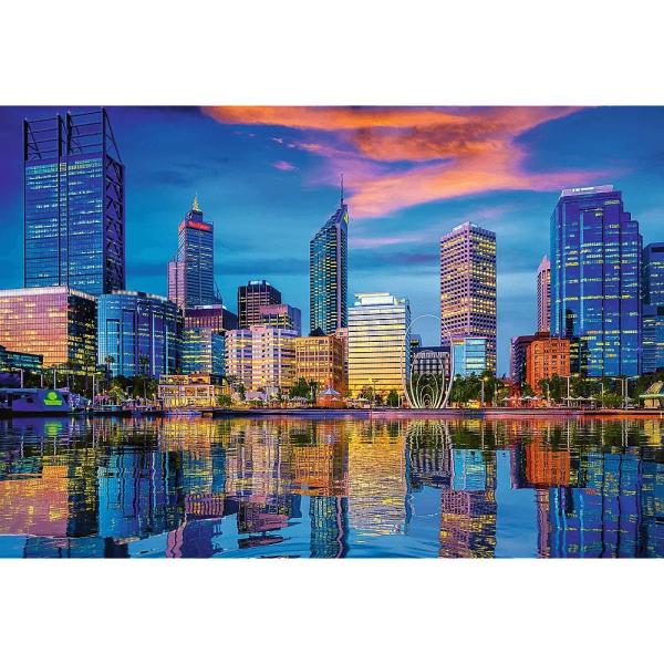 Trefl Prime puzzle 1500 UFT – Panorama města: Odraz velkoměsta, Perth,Australia