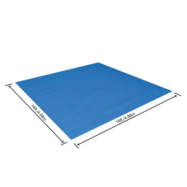 Bestway 58003 Pad quadrato Flowclear ™ 488 x 488 cm per piscine fuori terra fino a O 457 cm,